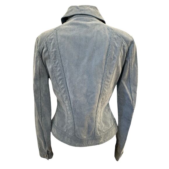 Versace Jeans Couture VTG Womens Blue Button Corduroy Collared Basic Jacket M - Picture 16 of 16